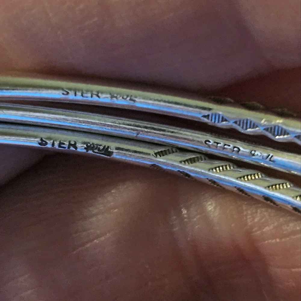 Set Of 3 Sterling Bracelets - Picture 5 of 5